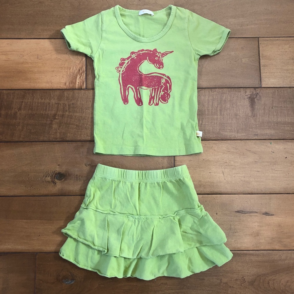 98% Angel Malibu Toddler Girls Unicorn Outfit Set